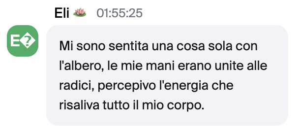 Messaggio di Eli sull'unione con l'albero